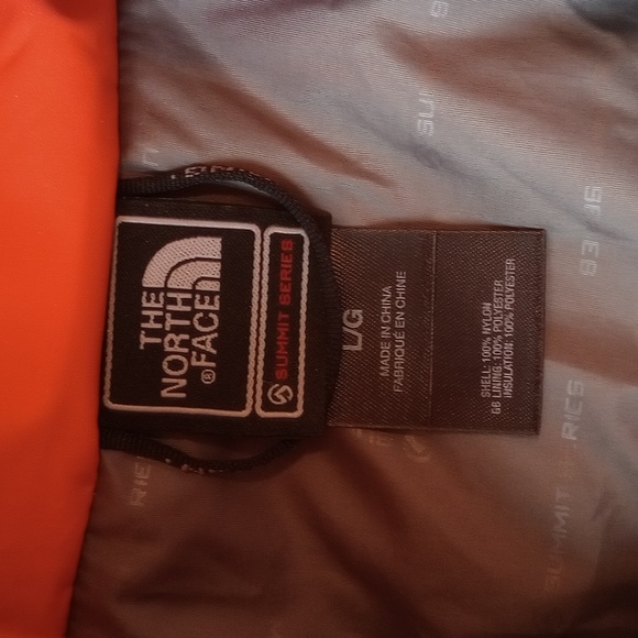 The North Face Summit Series HYVENT Alpha PRIMALOFT Hooded Orange Jacket Large - Picture 7 of 17